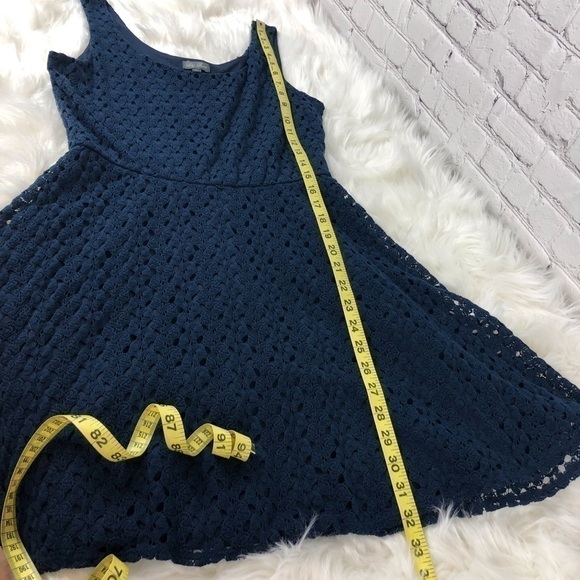 Lily Rose Crocheted Navy Blue Short Dress size M - Picture 4 of 7